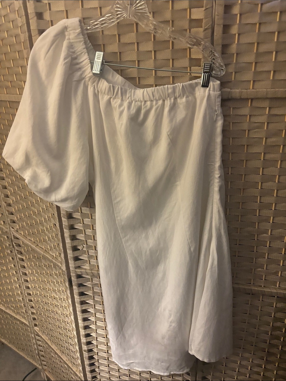 Bar III One-Shoulder White Dress